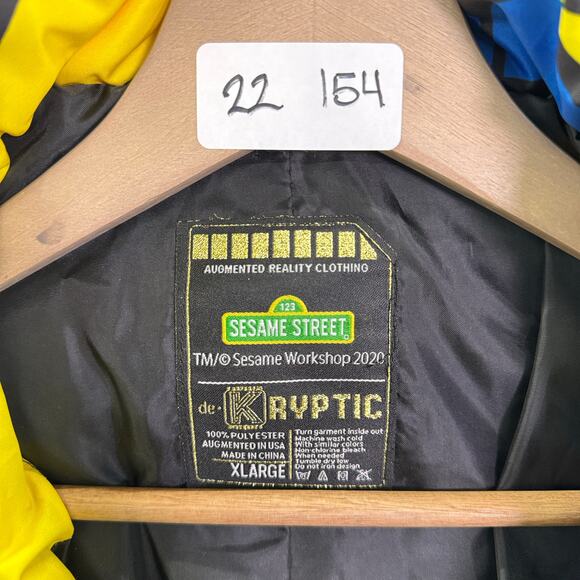 Rare Dekryptic x Sesame Street Puffer Jacket Coat XL Elmo Bert Cookie Grover - Picture 12 of 12